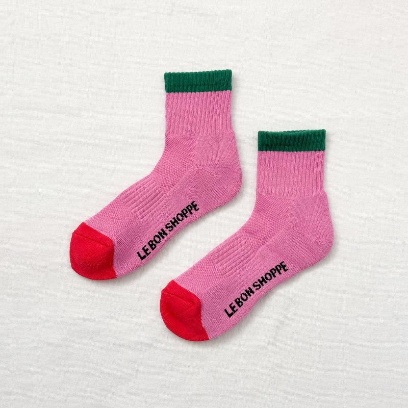 Le Bon Shoppe - Girlfriend socks - Rose Green Colour Block | Scout & Co