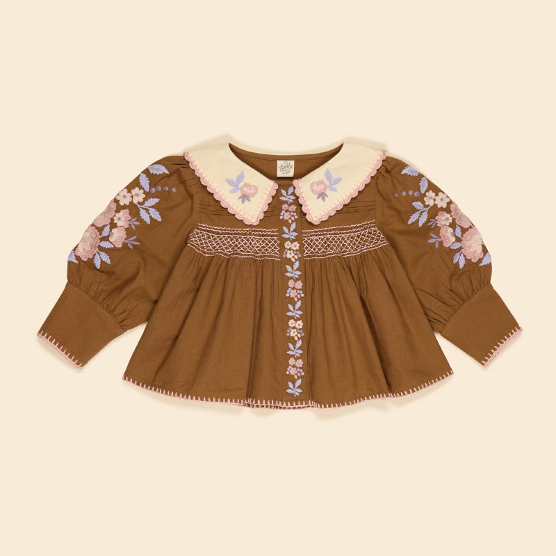 Apolina - Lora blouse - Chocolate | Scout & Co