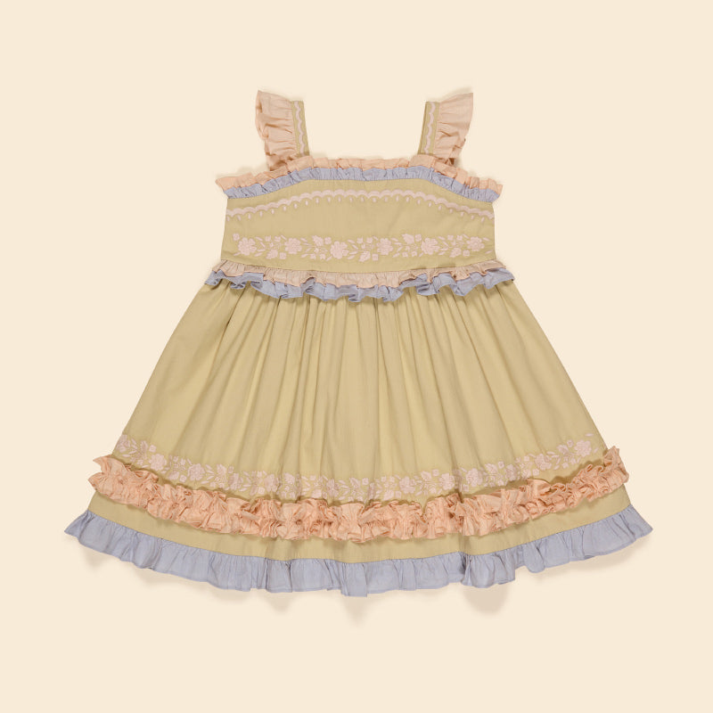 新品未使用Apolina Lucinda Sundress Cloud 3-5y Apolina - Lucinda Dress - Cloud - UK Stockist | Scout & Co