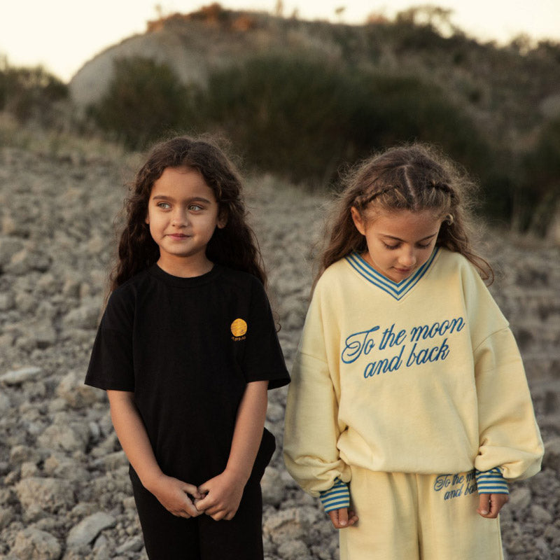 Mini Rodini - To The Moon embroidered sweatshirt - yellow | Scout & Co