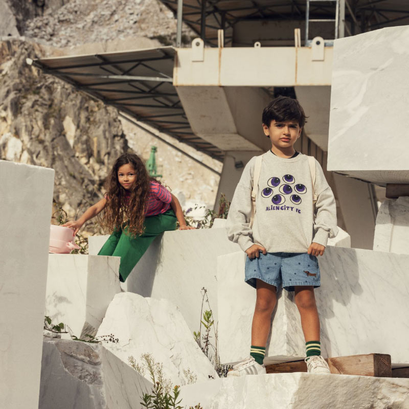 Mini Rodini - Eyes embroidered sweatshirt - grey | Scout & Co