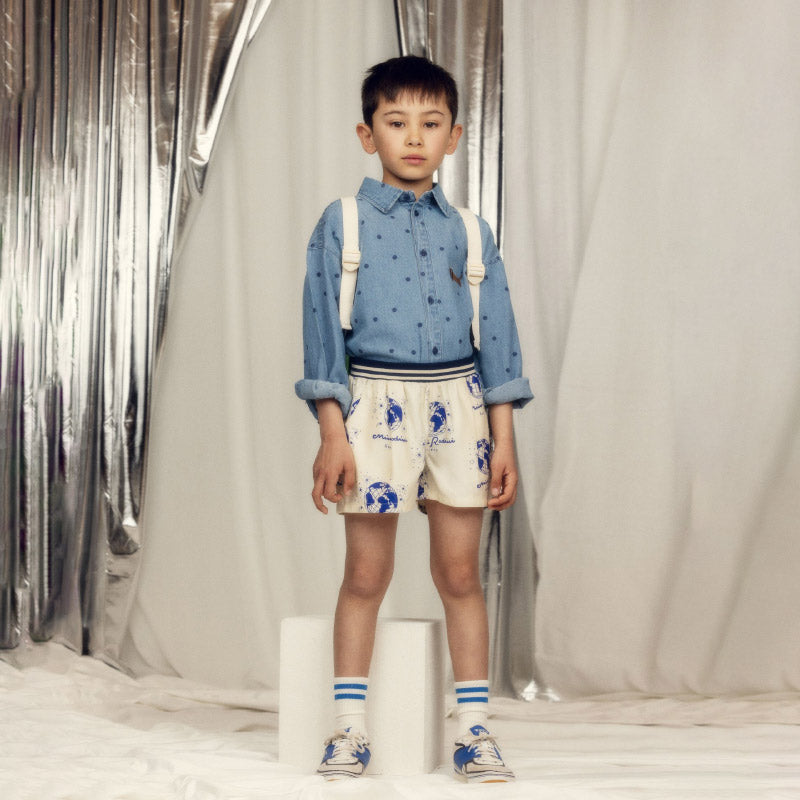 Mini Rodini - Denim dots long-sleeved shirt | Scout & Co