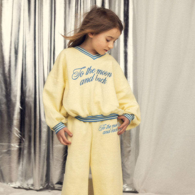 Mini Rodini - To The Moon embroidered sweatshirt - yellow | Scout & Co