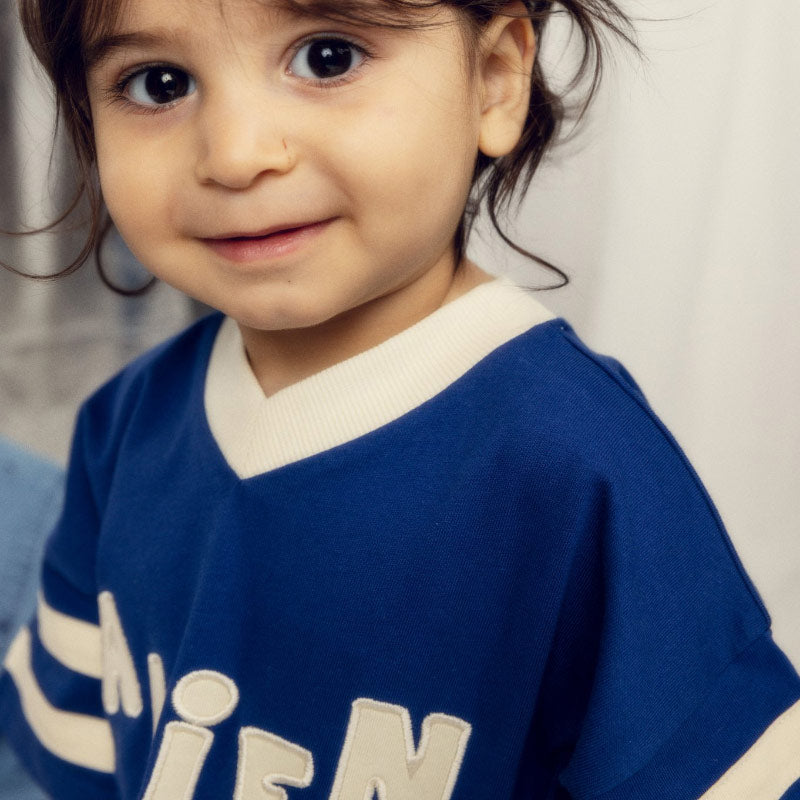 Mini Rodini - Alien short-sleeved tee - blue | Scout & Co