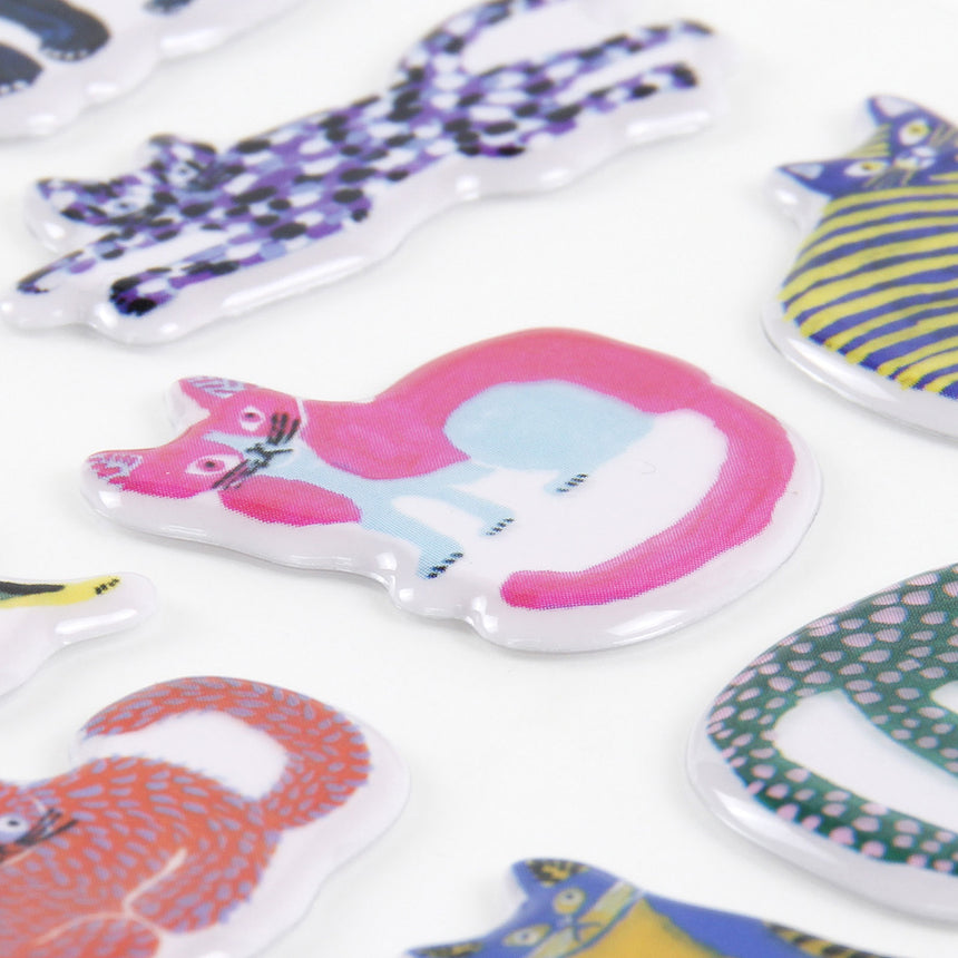 Greeting Life - Puffy stickers - Colorful Cat | Scout & Co