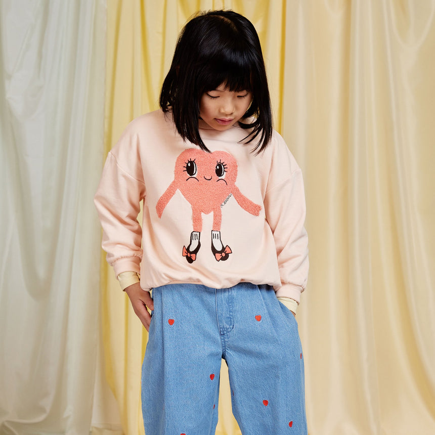 Mini Rodini - Heart In Shoes chenille sweatshirt | Scout & Co