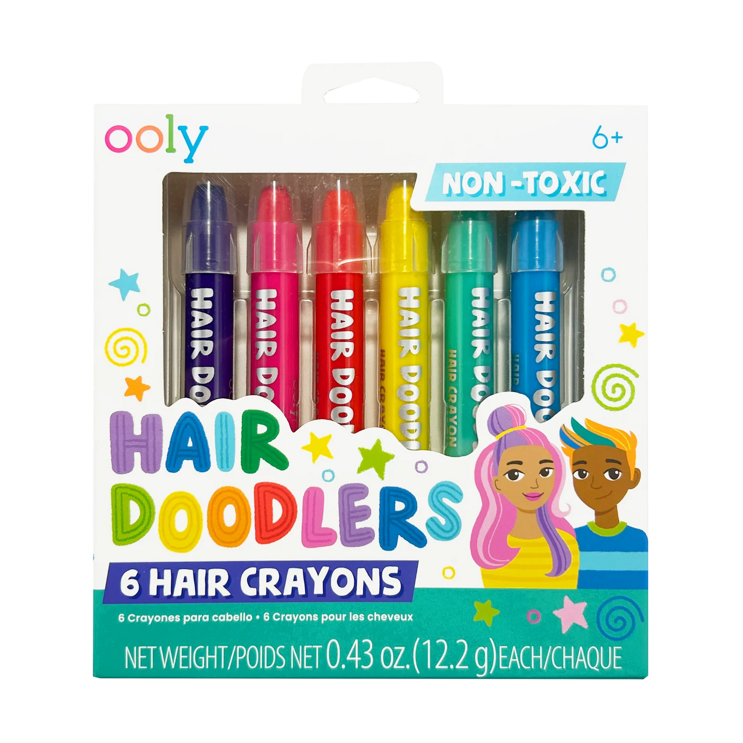 Ooly - Hair Doodlers hair crayons - set of 6 | Scout & Co