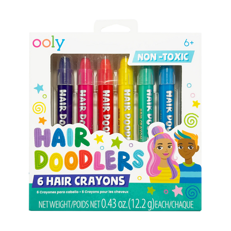 Ooly - Hair Doodlers hair crayons - set of 6 | Scout & Co