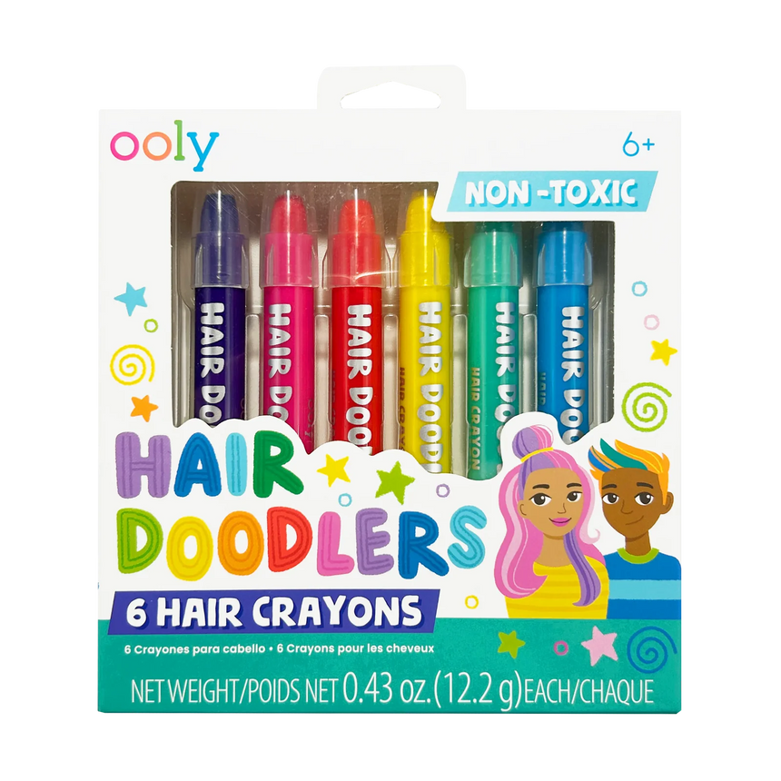 Ooly - Hair Doodlers hair crayons - set of 6 | Scout & Co