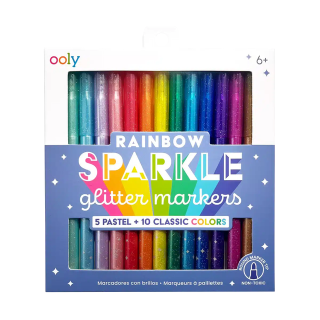 Ooly - Rainbow Sparkle glitter markers - set of 15 | Scout & Co