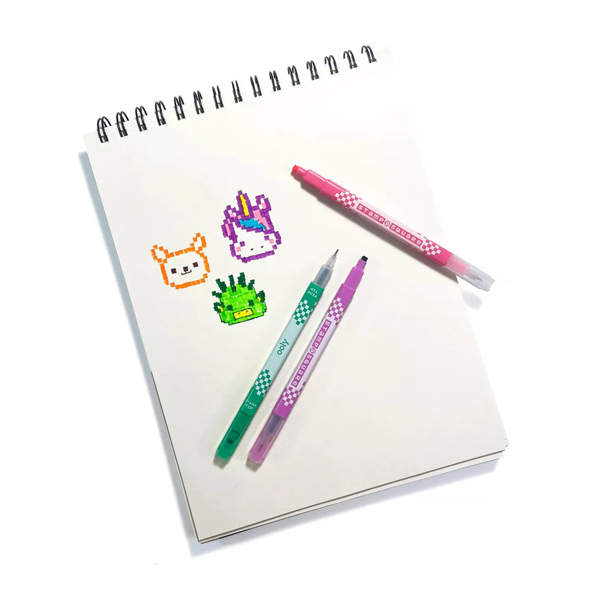 Ooly - Stamp-A-Square markers - set of 12 | Scout & Co