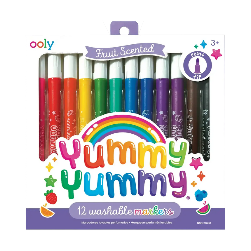 Ooly - Yummy Yummy washable scented pointed tip markers - set of 12 | Scout & Co
