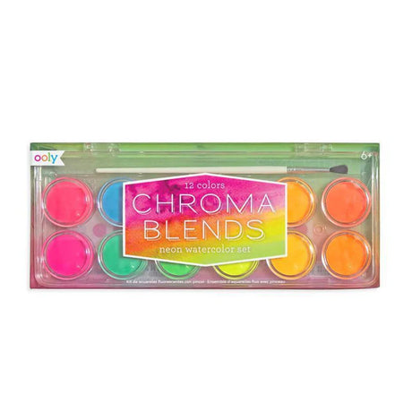 Ooly - Chroma Blends Neon watercolours + Lil watercolour pad bundle - worth £21 | Scout & Co