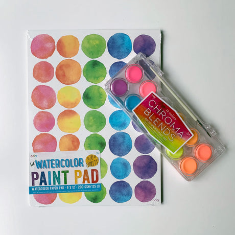 Ooly - Chroma Blends Neon watercolours + Lil watercolour pad bundle - worth £21 | Scout & Co