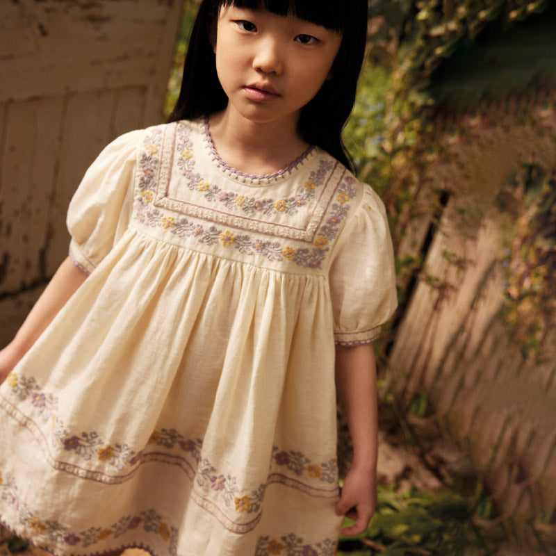Apolina - Patsy ribbons dress - Cream | Scout & Co