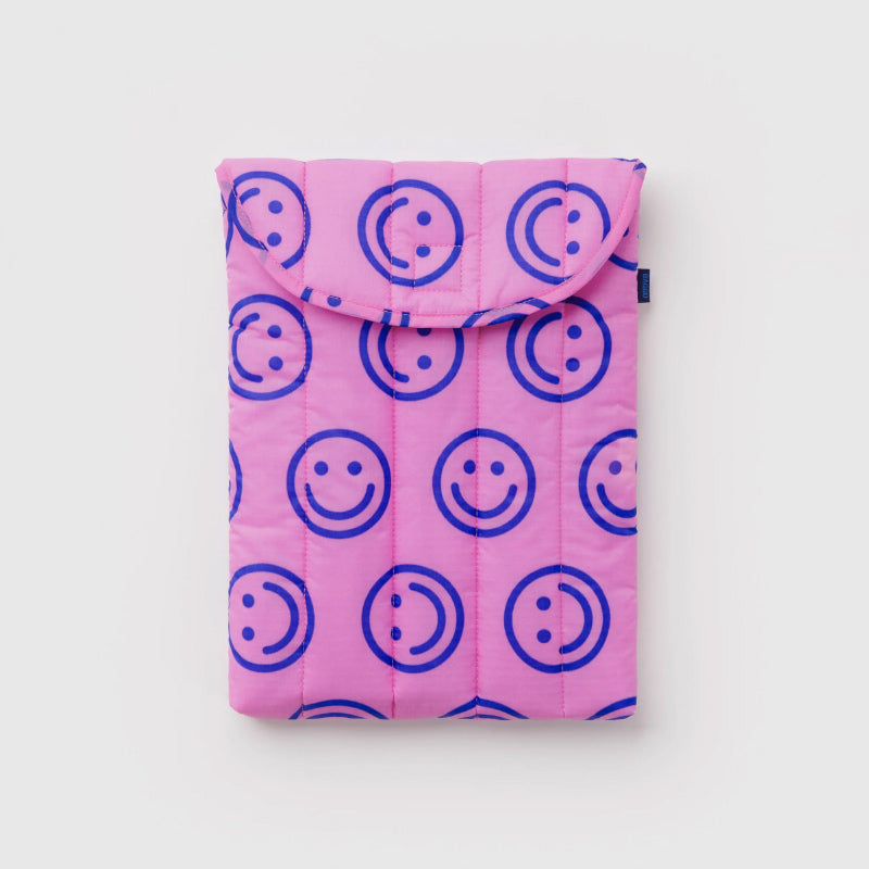 Baggu - Puffy laptop sleeve 13in / 14in - Pop Pink Happy | Scout & Co
