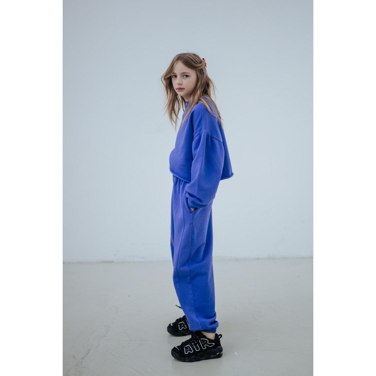Repose AMS - Crop heart sweatshirt - Royal Bloom | Scout & Co