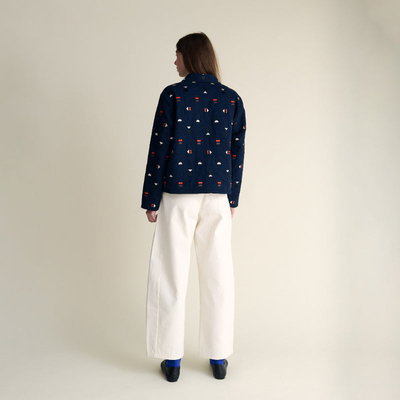 Sideline - Molly jacket - Indigo embroidery | Scout & Co