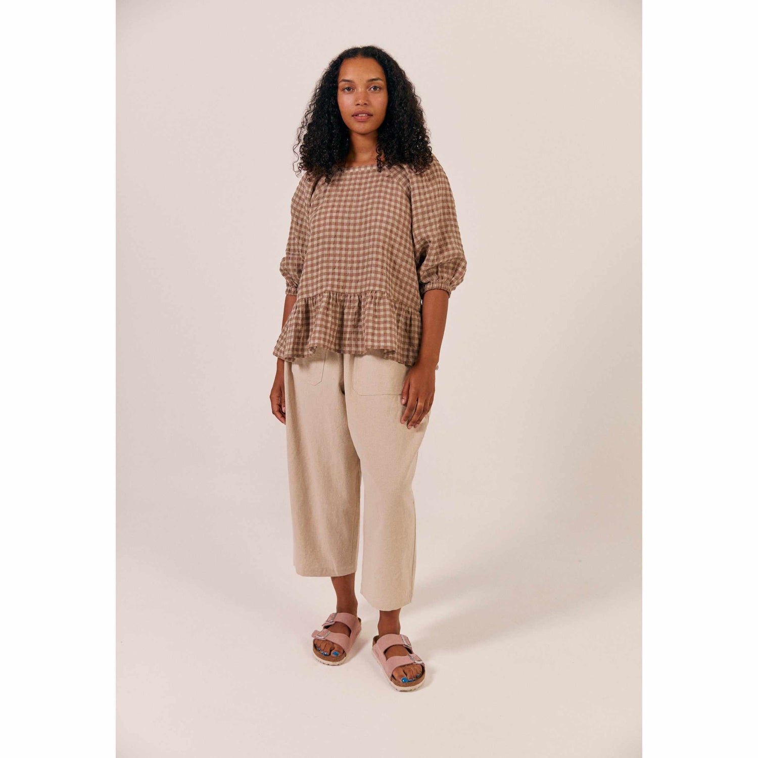 Sideline - Fara top - biscuit check | Scout & Co
