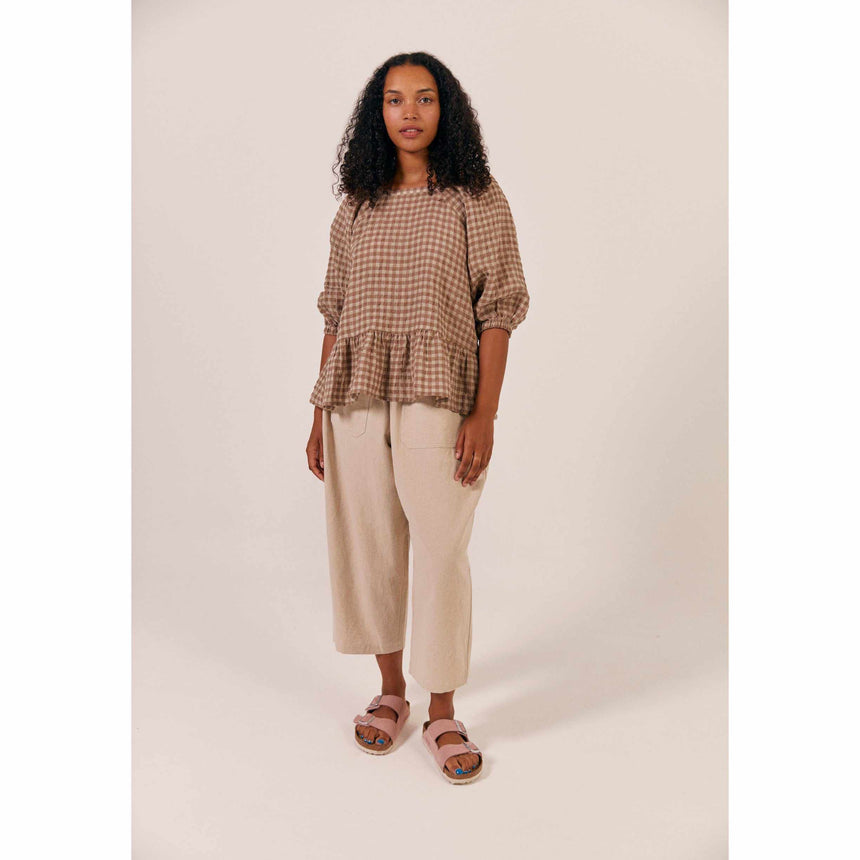 Sideline - Fara top - biscuit check | Scout & Co