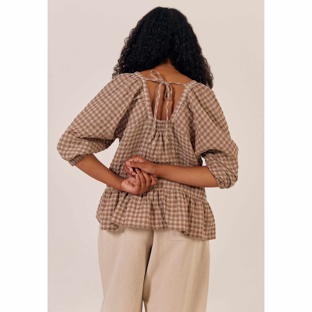 Sideline - Fara top - biscuit check | Scout & Co