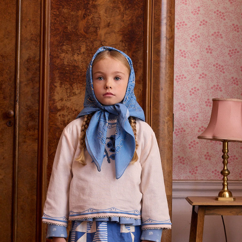 Apolina - Signature voile scarf - Book Blue | Scout & Co