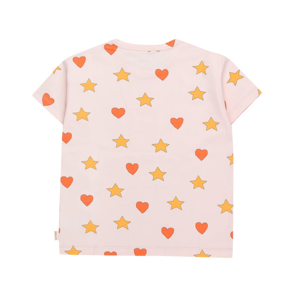 Tiny Cottons - Hearts Stars tee - pink | Scout & Co