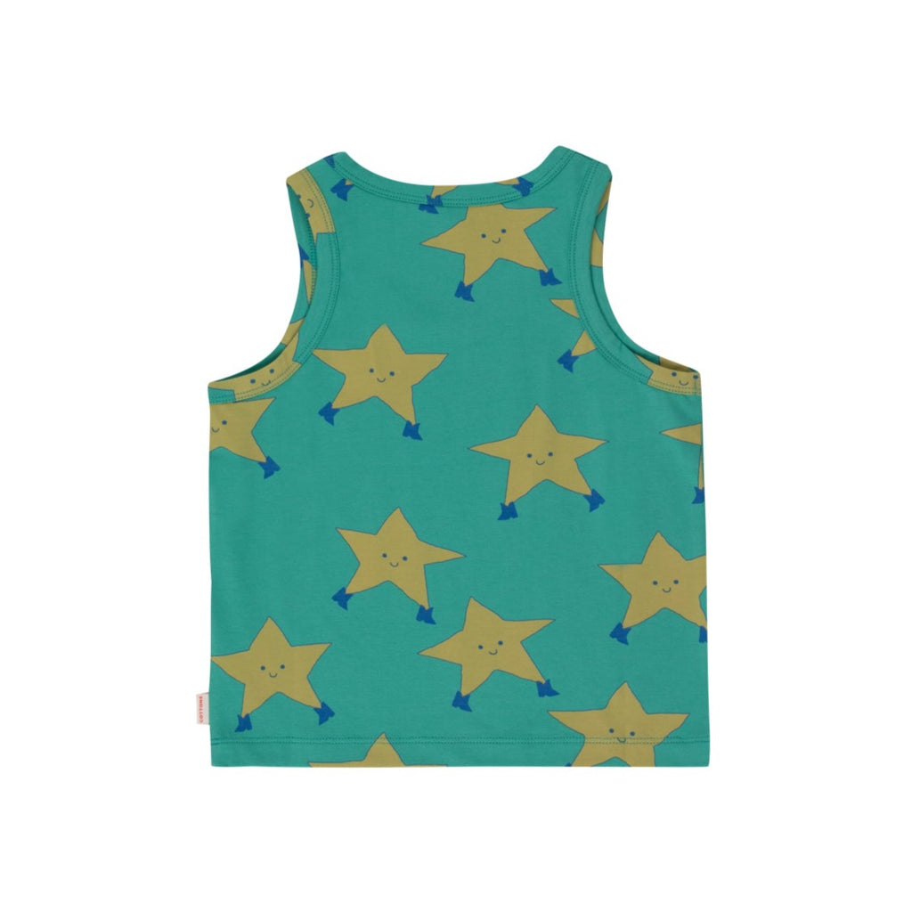Tiny Cottons - Dancing Stars vest top - emerald | Scout & Co