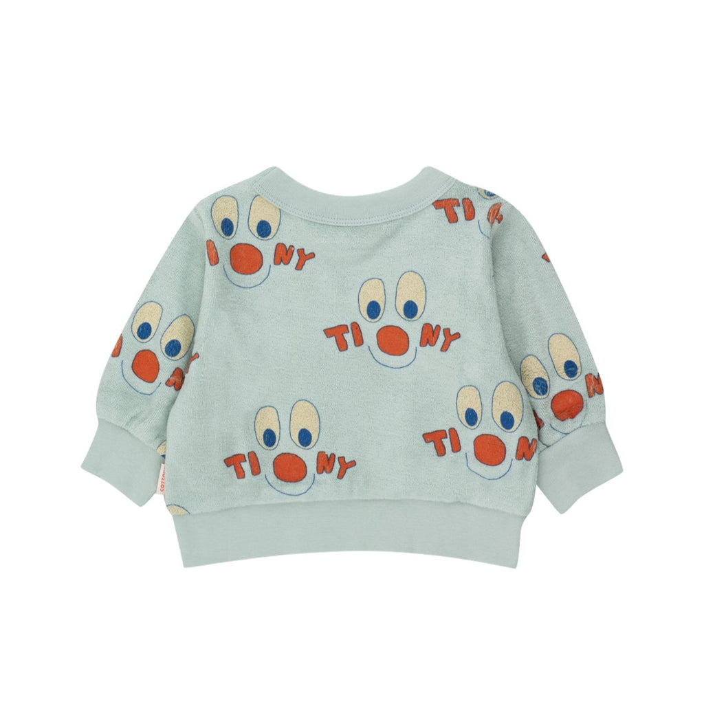 Tiny Cottons - Clowns sweatshirt - baby - jade grey | Scout & Co