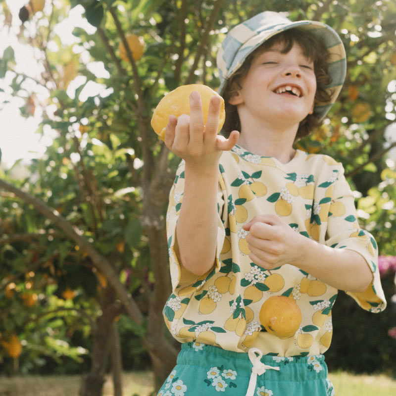 Tiny Cottons - Oranges rib tee - mellow yellow | Scout & Co