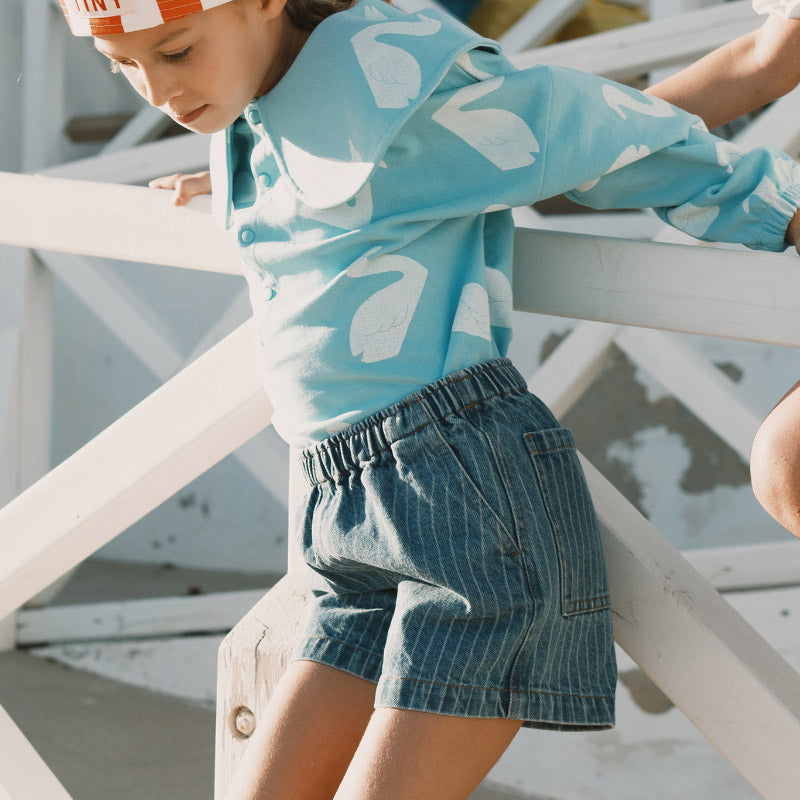 Tiny Cottons - Stripes denim shorts | Scout & Co