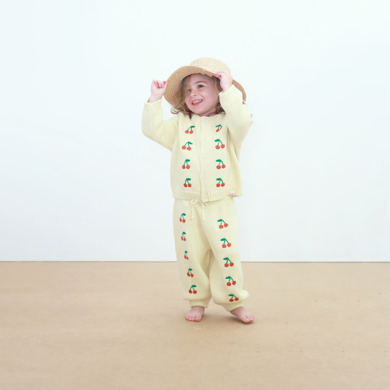 Tiny Cottons - Mini Cherries knitted cardigan - baby | Scout & Co