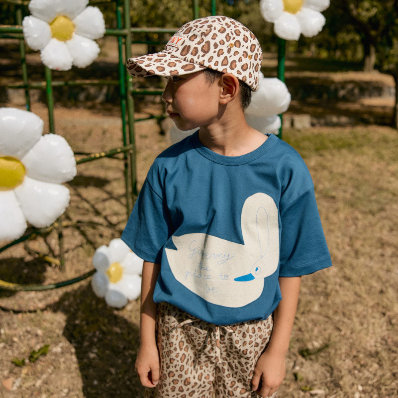 Tiny Cottons - Swan graphic tee - light navy | Scout & Co