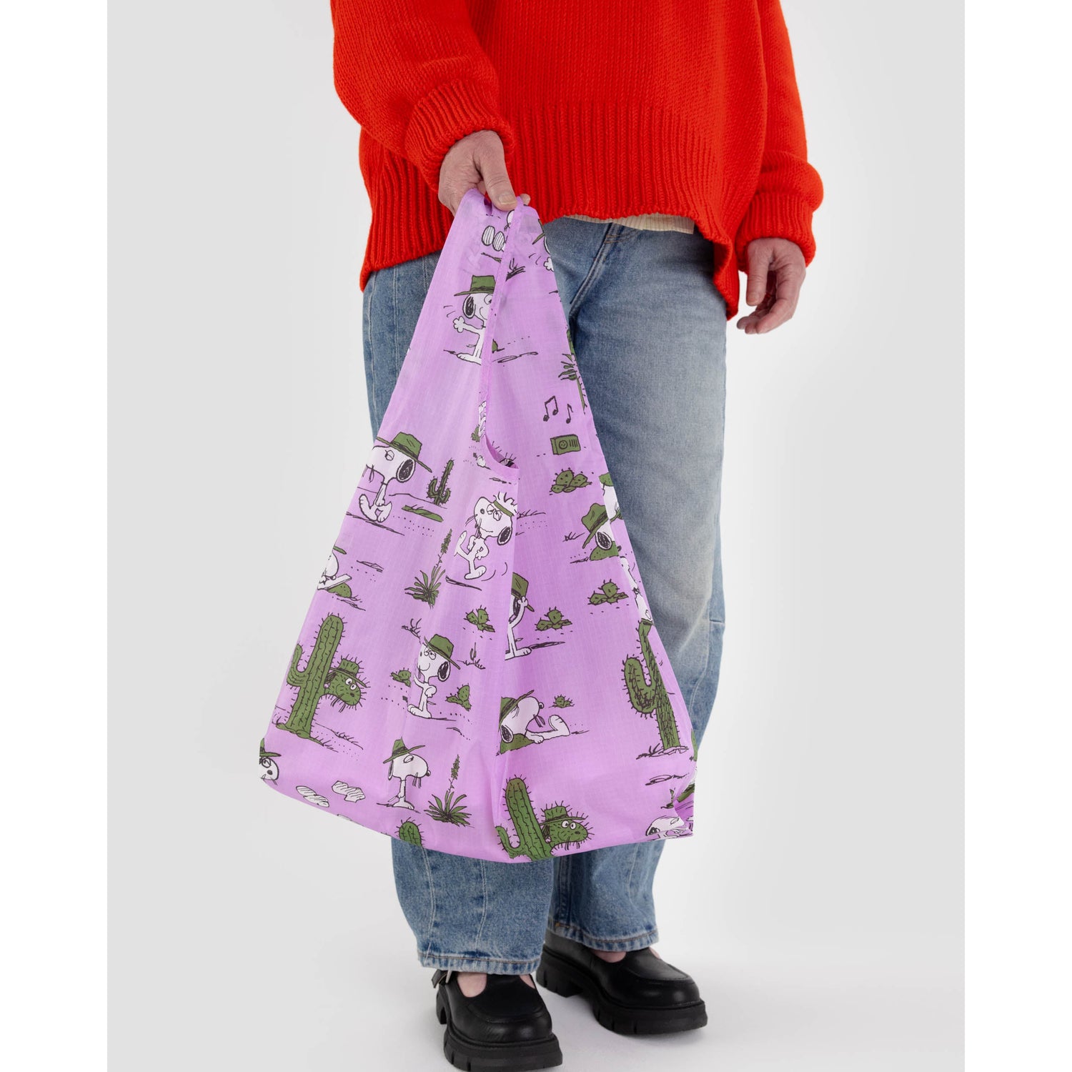 Baggu x Peanuts - Standard Baggu reusable bag - Pink Spike | Scout & Co