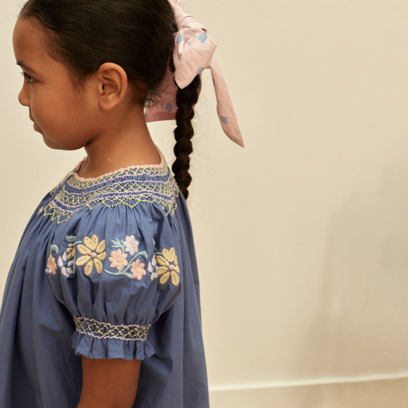 Apolina - Verna smock dress - Azul | Scout & Co