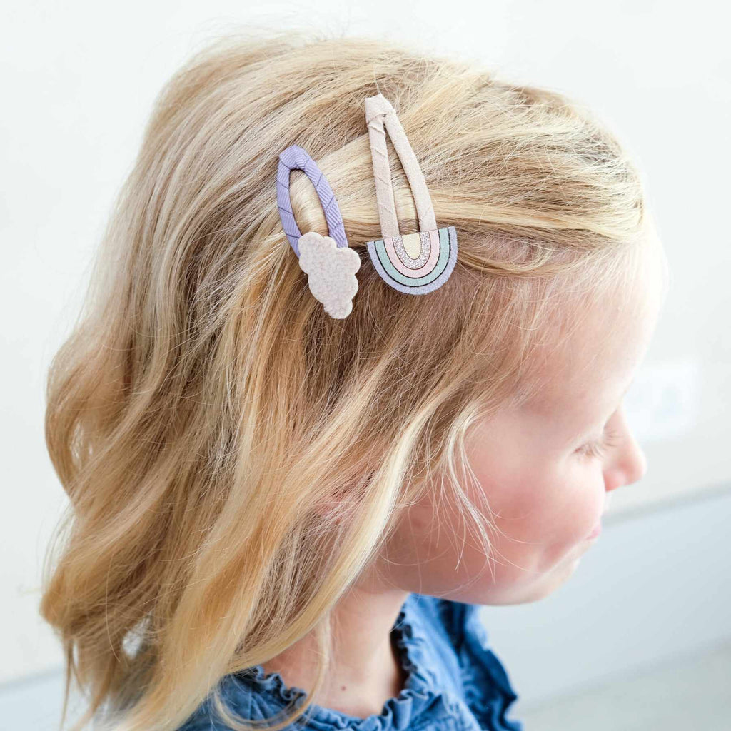 Mimi & Lula - Rainbow & Cloud clic clac hair clips - set of 4 | Scout & Co