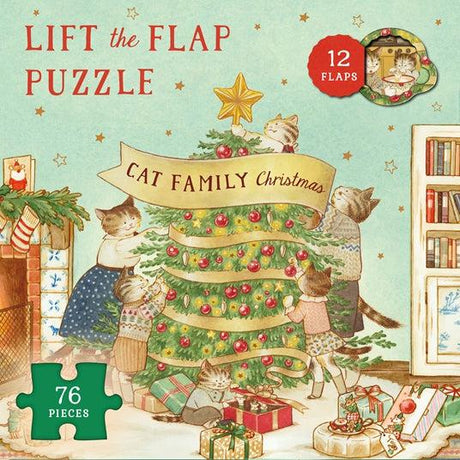 Cat Family Christmas: lift-the-flap jigsaw puzzle | Scout & Co
