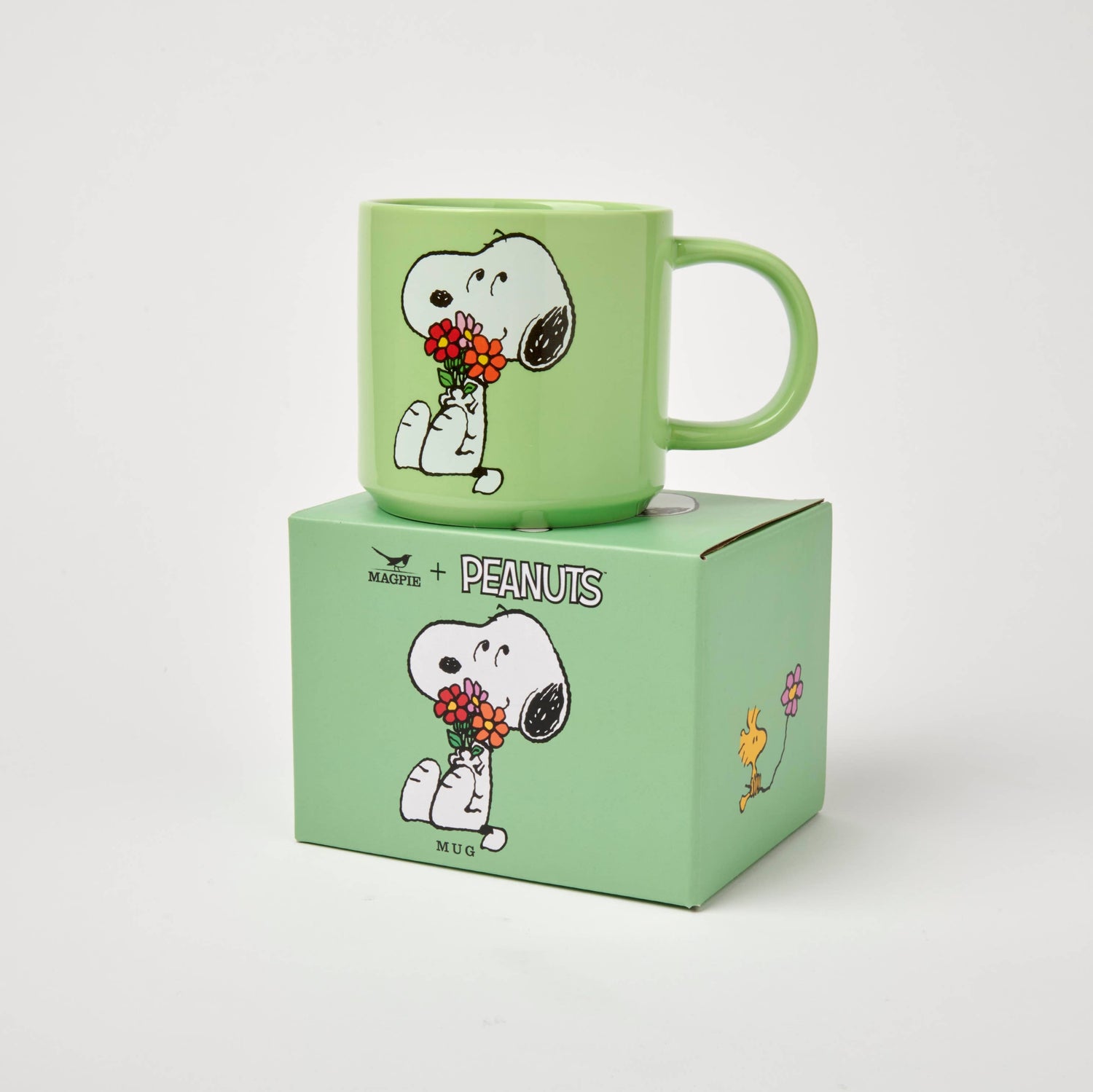 Magpie x Peanuts - Snoopy Posy mug - green | Scout & Co