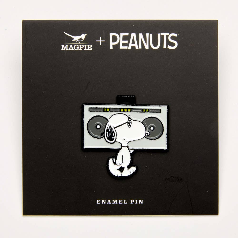 Magpie x Peanuts - Snoopy Music is Life Pin - Boombox | Scout & Co