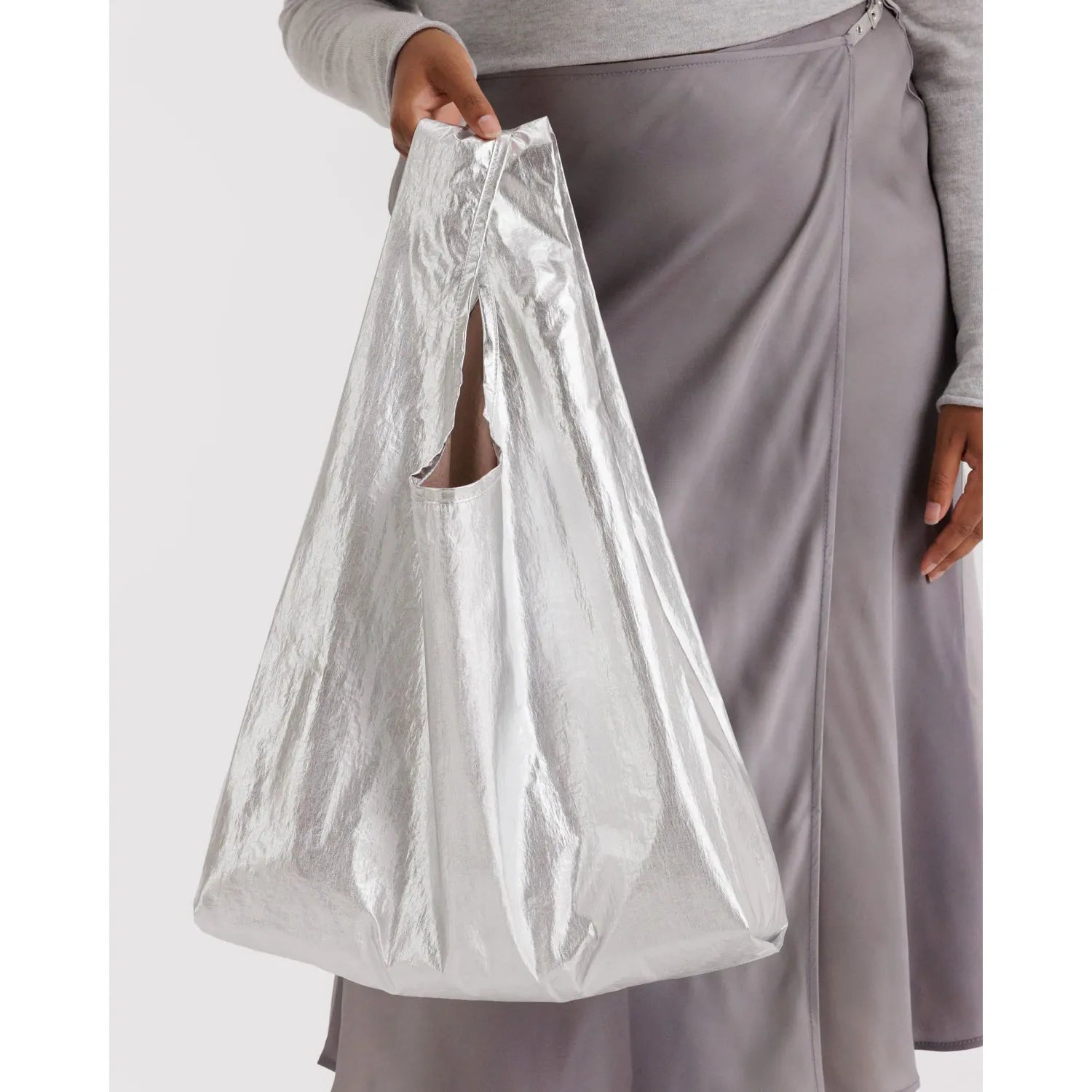 Baggu- Standard Baggu reusable bag - Chrome Metallic | Scout & Co