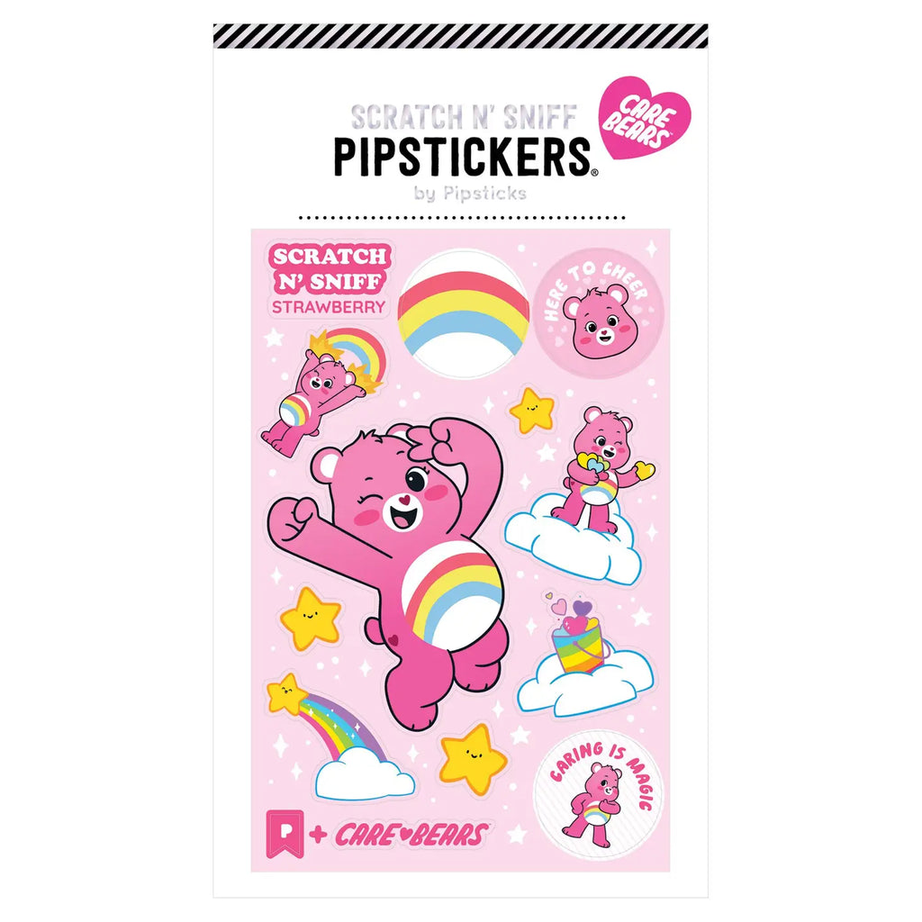 Pipsticks - Care Bears: Cheer Bear scratch 'n' sniff sticker sheet | Scout & Co