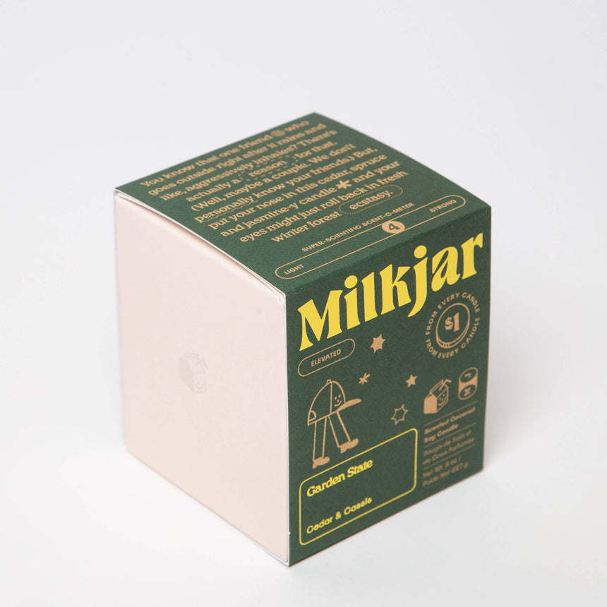 Milk Jar Candle Co - Garden State candle - Cedar & Cassis | Scout & Co