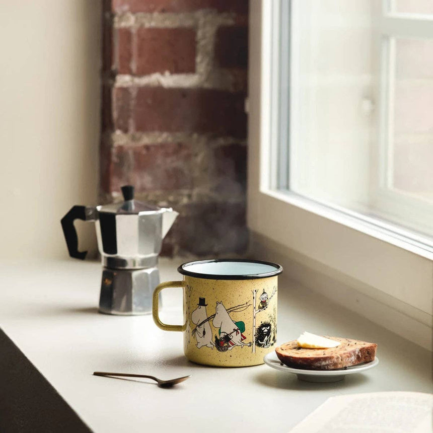 Muurla - Moomin enamel XL mug - Campers | Scout & Co