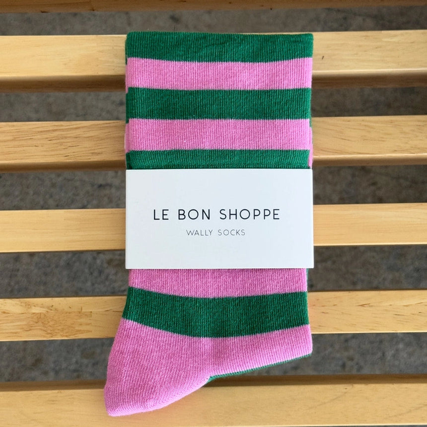 Le Bon Shoppe - Wide Wally socks - Pink / Green | Scout & Co