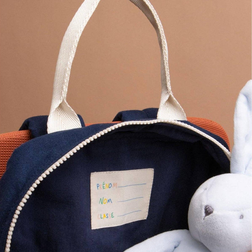 Hindbag - Arthur Tricolour Kids Backpack - Terracotta | Scout & Co