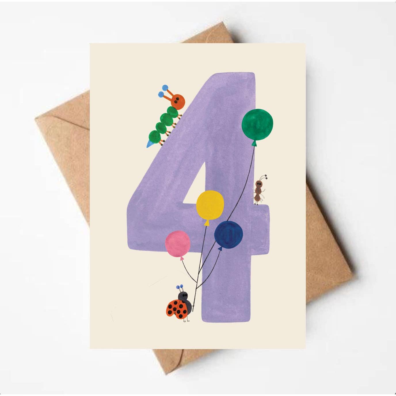 Daria Solak - 4th birthday card | Scout & Co