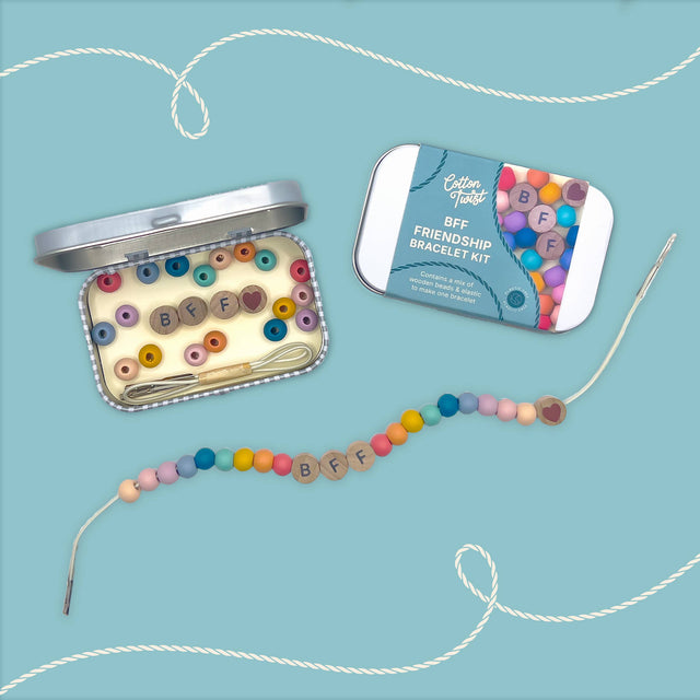 Cotton Twist - BFF beaded friendship bracelet kit tin: Rainbow | Scout & Co