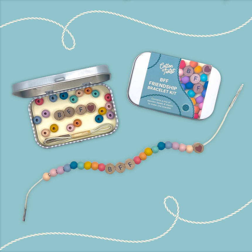 Cotton Twist - BFF beaded friendship bracelet kit tin: Rainbow | Scout & Co