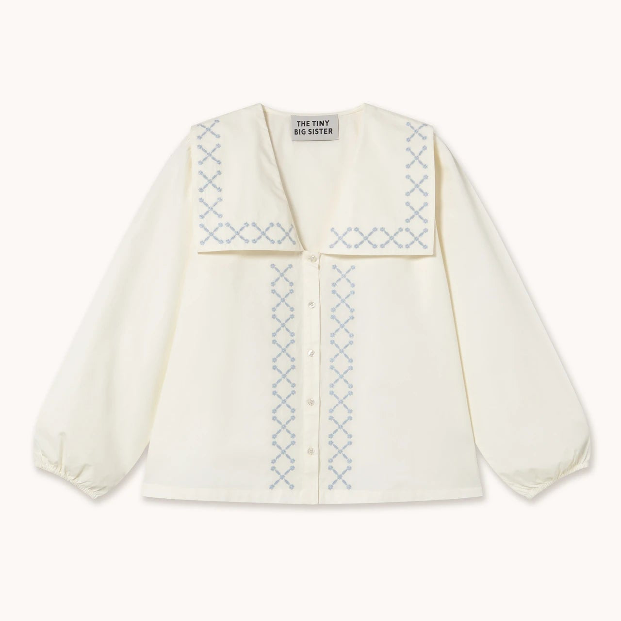 The Tiny Big Sister - Cross Flower embroidered blouse | Scout & Co