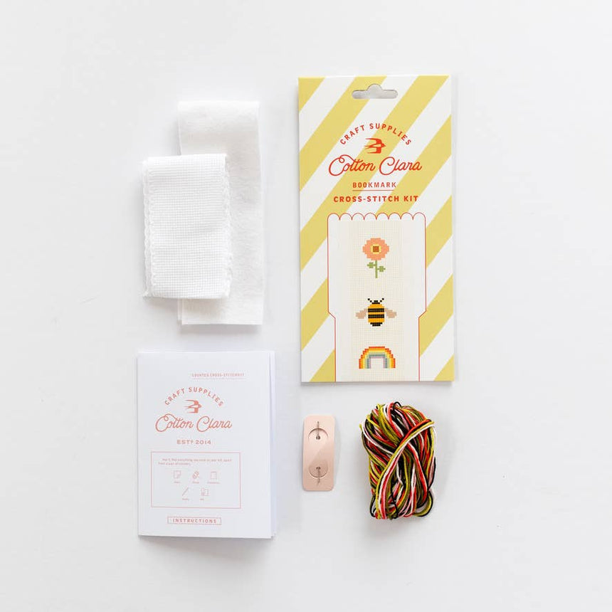 Cotton Clara - Nature Rainbow Cross Stitch Bookmark Kit | Scout & Co